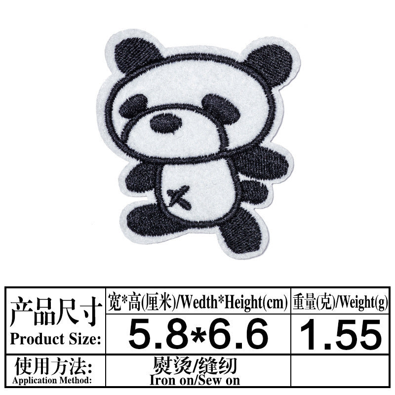 Wholesale 16 Pack Cartoon Embroidery Patch Set With Self Adhesive Backing Iron On Repair Stickers For Clothing Bags Decorative DIY Accessory Gift