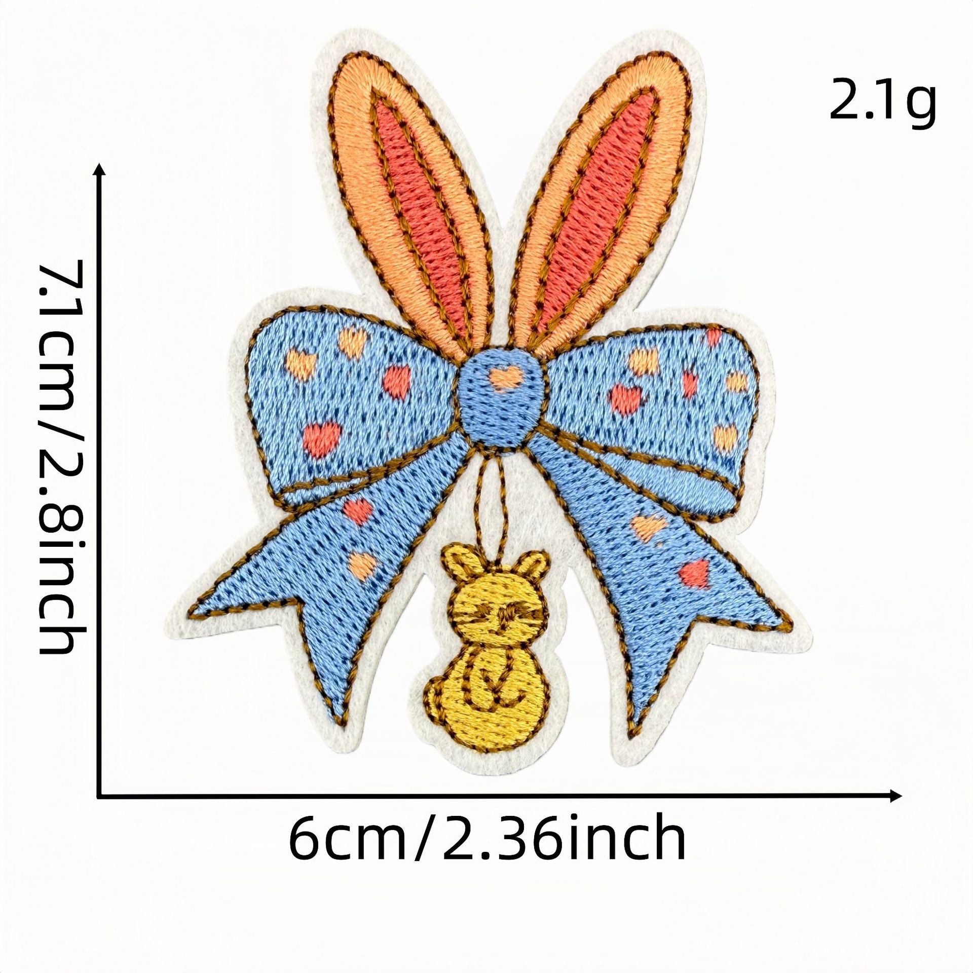 Wholesale Cloth Cartoon Bow Embroidery Patch Adhesive Iron On Decorative Applique For Bags And Clothing Everyday Use