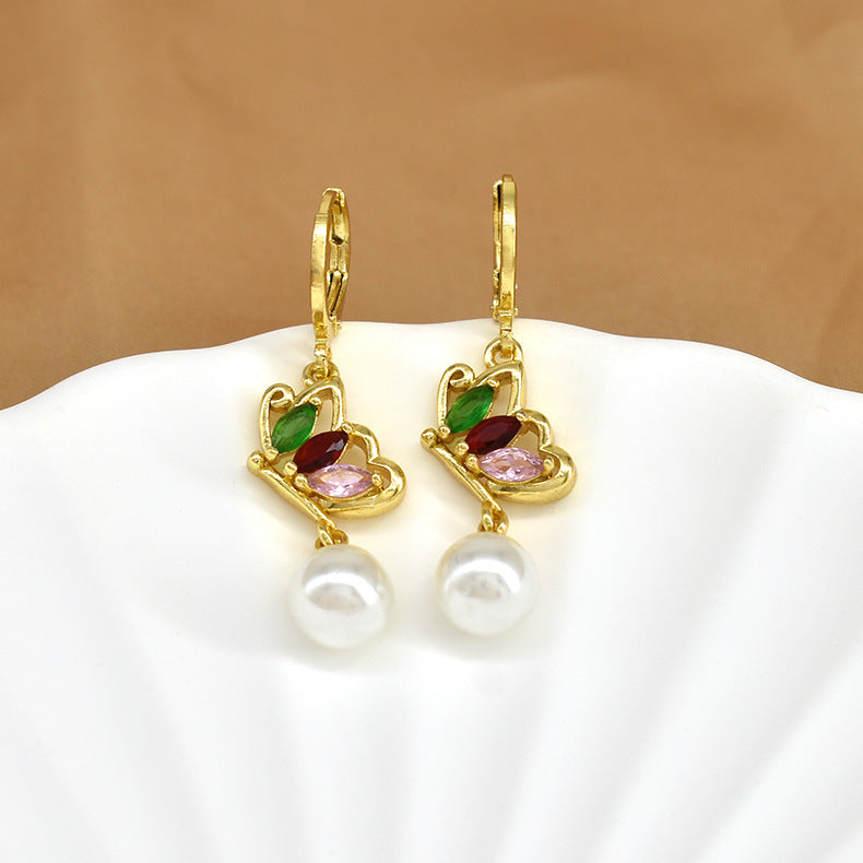 Wholesale Personality Fashion Pearl Tassel Earrings