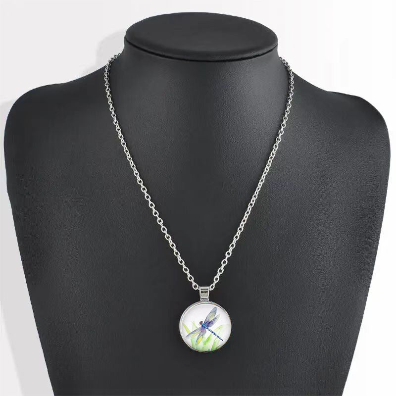 Wholesale Creative and fashionable dragonfly time gem crystal pendant
