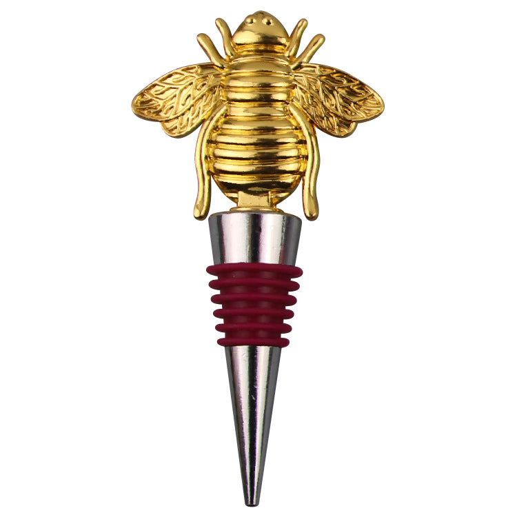 Wholesale DIY Bee Zinc Alloy Red Wine Stopper