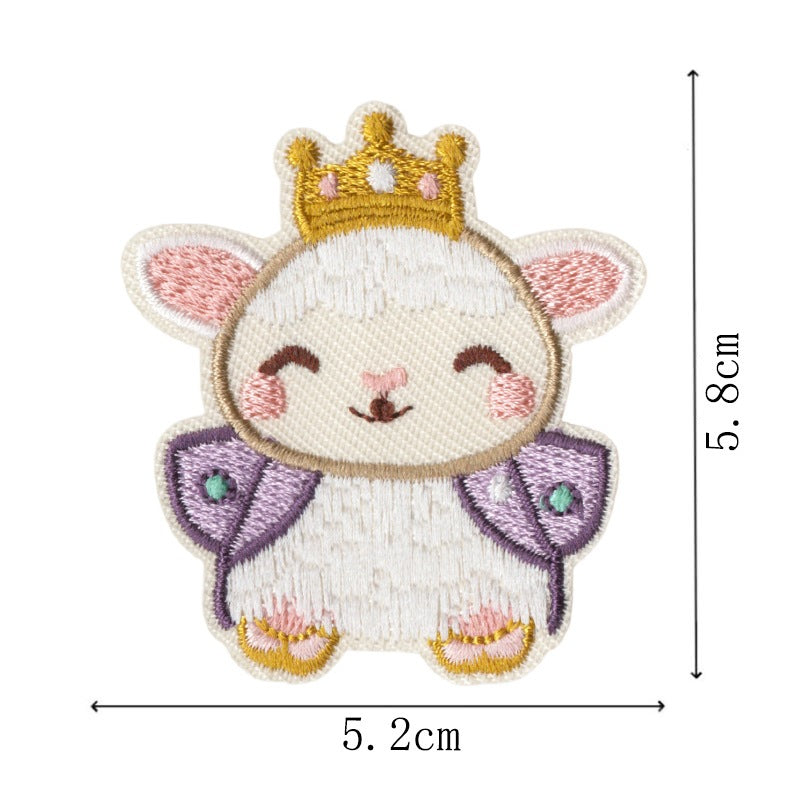 Wholesale Cartoon Lamb Embroidered Iron On Patches Set Of 9 Decorative Clothing Repair Accessory DIY Gift And Boutique Resale