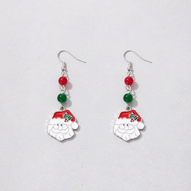Wholesale Christmas Colorful Pearl Earrings