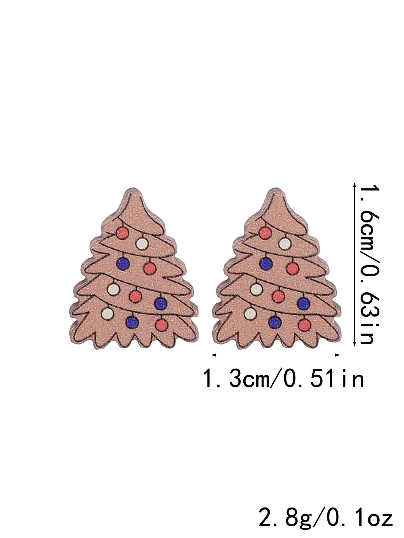 Wholesale Christmas Cute Animal Bear Fox Wooden Vintage Earrings