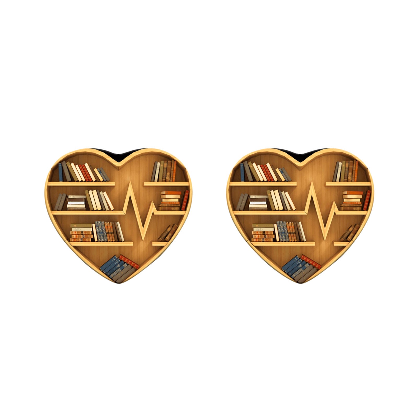 Wholesale Love Bookshelf Creative Acrylic Cartoon Earrings