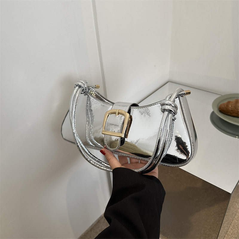 Wholesale Fashionable casual simple solid color texture underarm shoulder bag