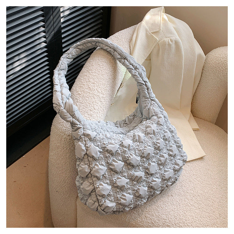 Wholesale Autumn and Winter Nylon Pleated Cloud Large Capacity Single Shoulder Crossbody Bags