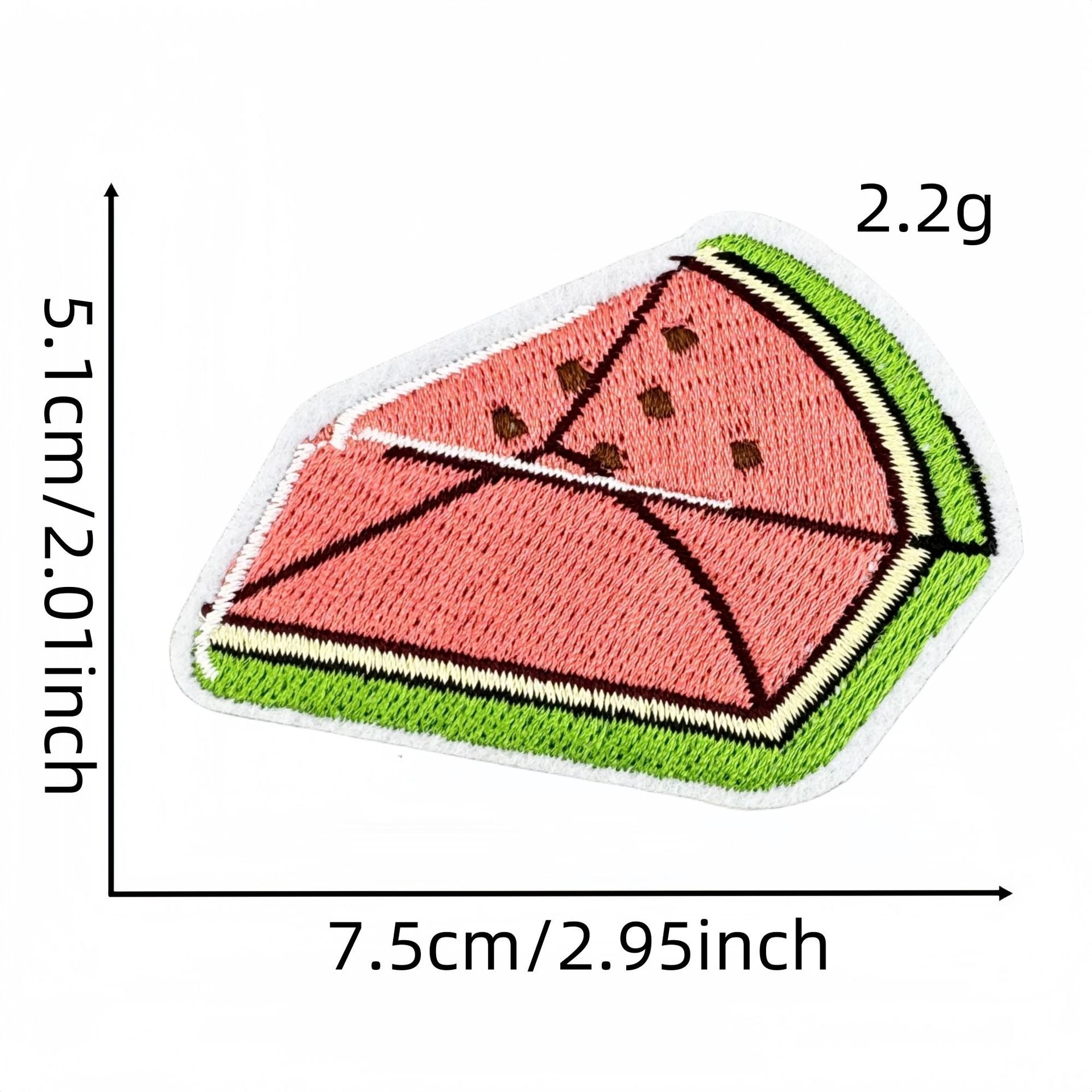 Wholesale Cartoon Watermelon Embroidered Patch Iron On DIY Fabric Sticker For Clothing And Bag Repair