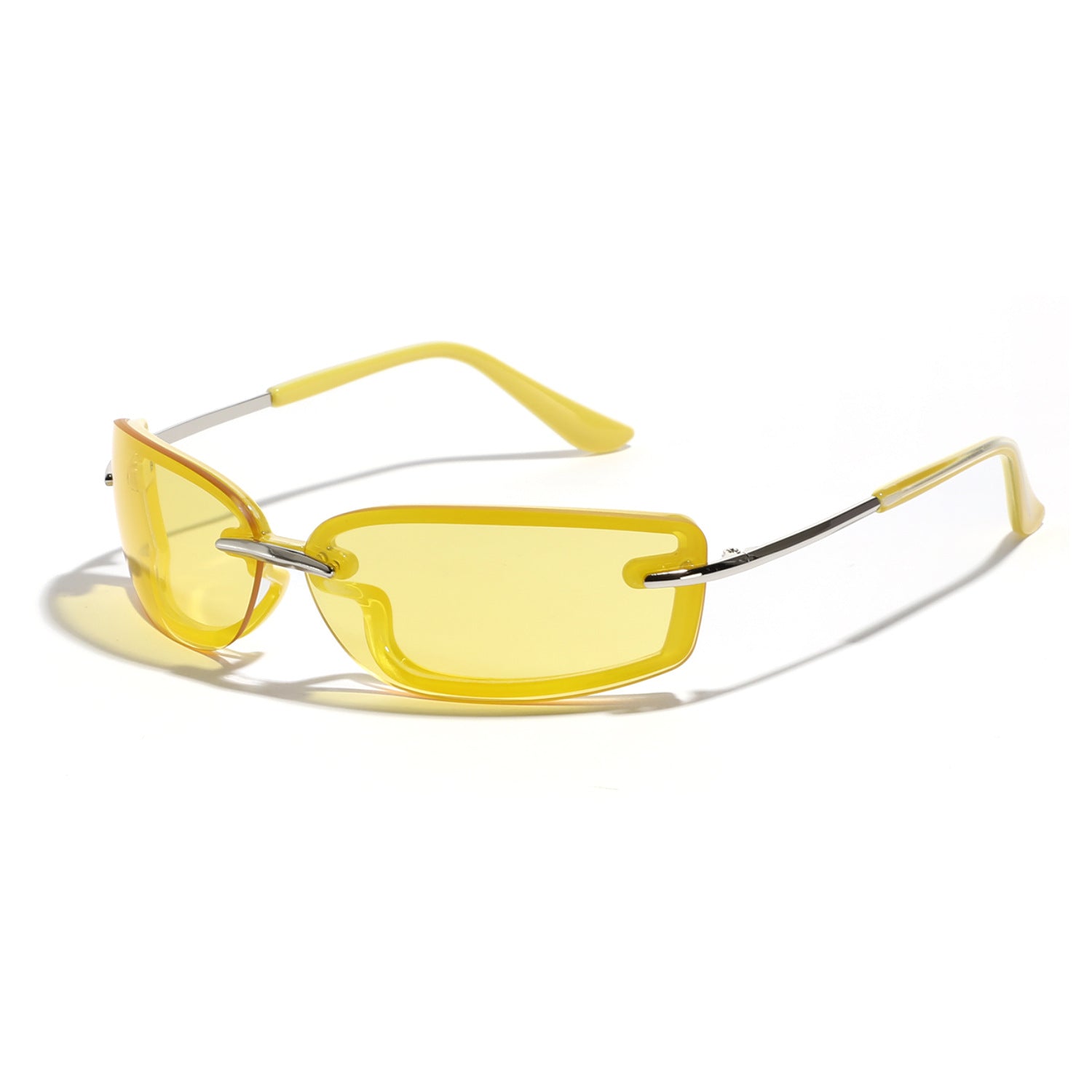 Gafas de sol futuristas de PC cuadrados y2K