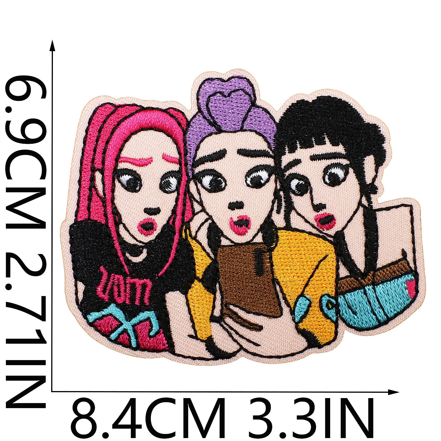 Wholesale Cartoon Girl Devil Colorful Love Embroidery DIY Patches