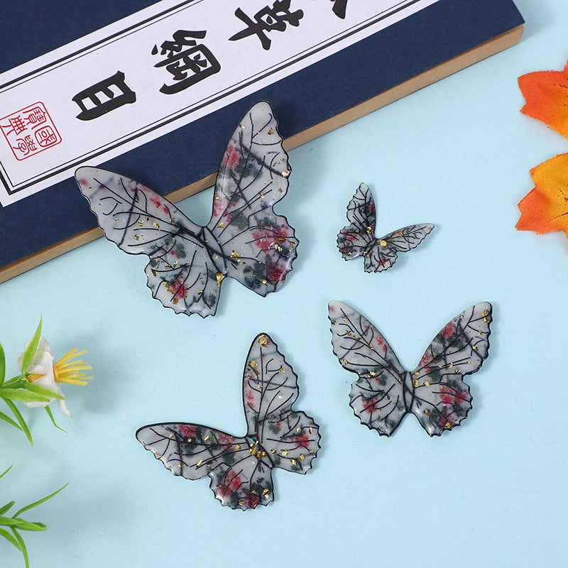 Wholesale  10pcs Shaped Butterfly Epoxy DIY Handmade Jewelry Accessories Earrings