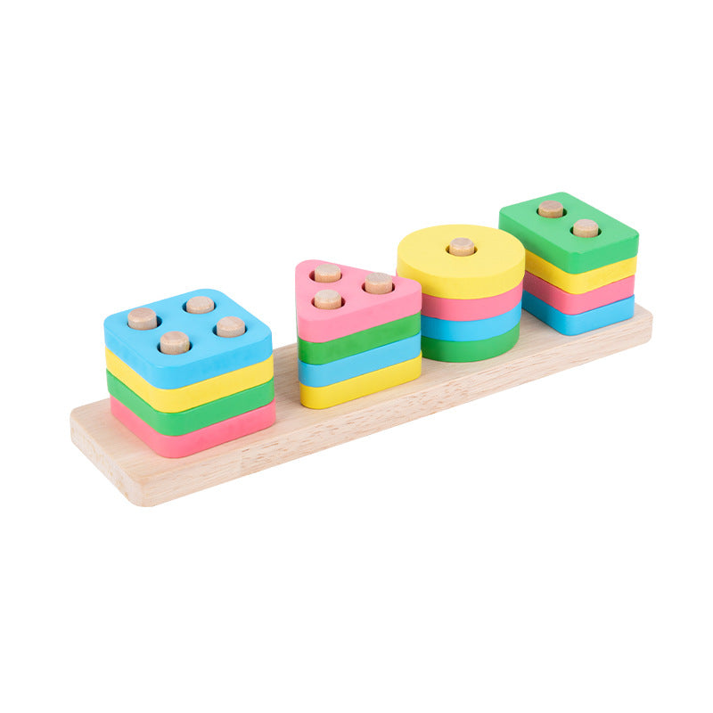 Wholesale Cognitive Children Montessori Early Education Training Color Matching Fun Folding Music Building Blocks