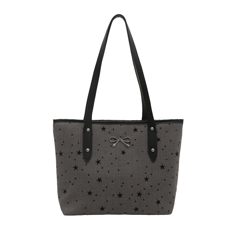 Wholesale Polka Dot Printed Bow Tote Bag Trendy Large Capacity Casual Shoulder