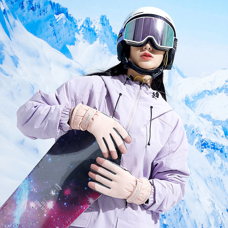 Wholesale Winter Waterproof and Cold-proof Plus Velvet and Thickened Outdoor Ski Gloves