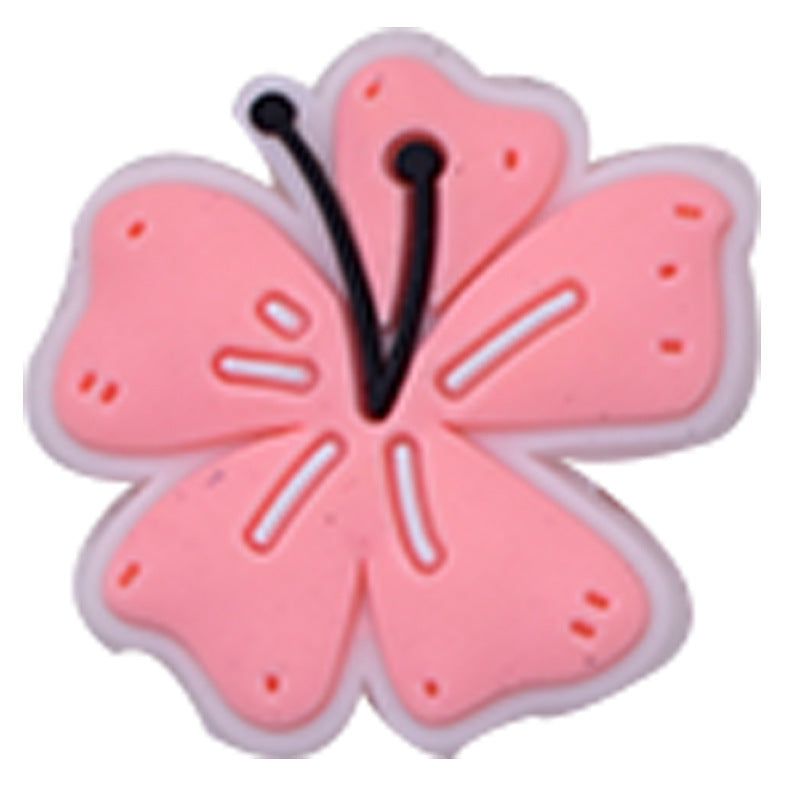 Wholesale Random 100pcs Candy colored Flower Focal Beads