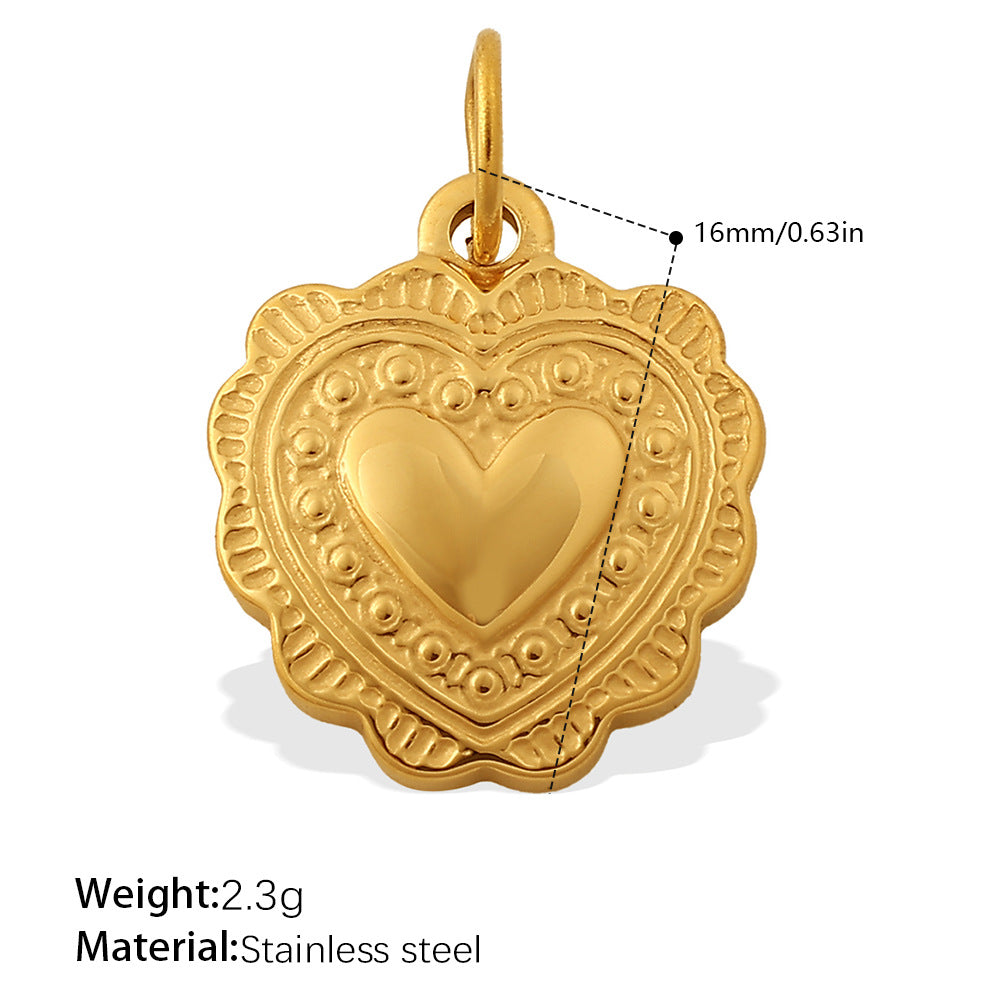 Wholesale Ocean style retro key heart-shaped stainless steel necklace pendant accessories