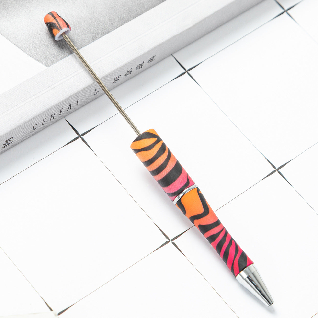 Wholesale 1000pcs Beadable Pens Cow Print Leopard Print Christmas Plastic Pen DIY for Beaded