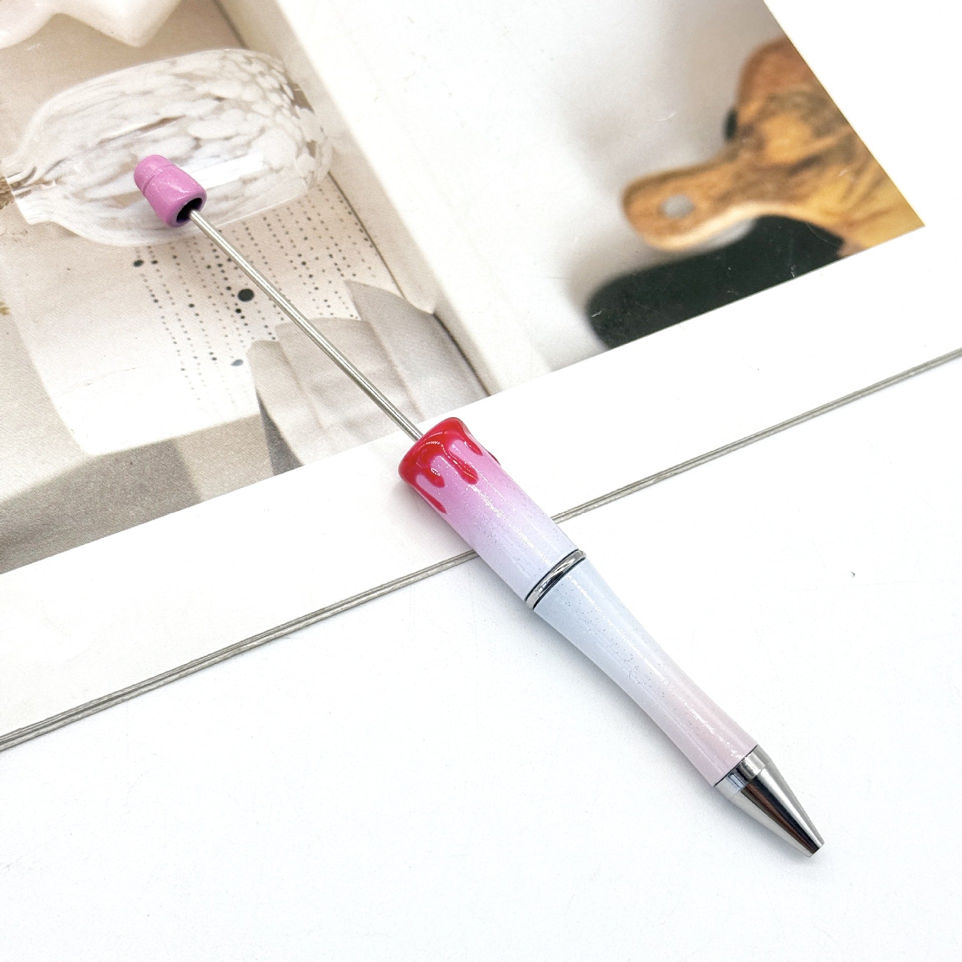 Wholesale New DIY Blood Print Beadable Pen Christmas Blood Print Pen
