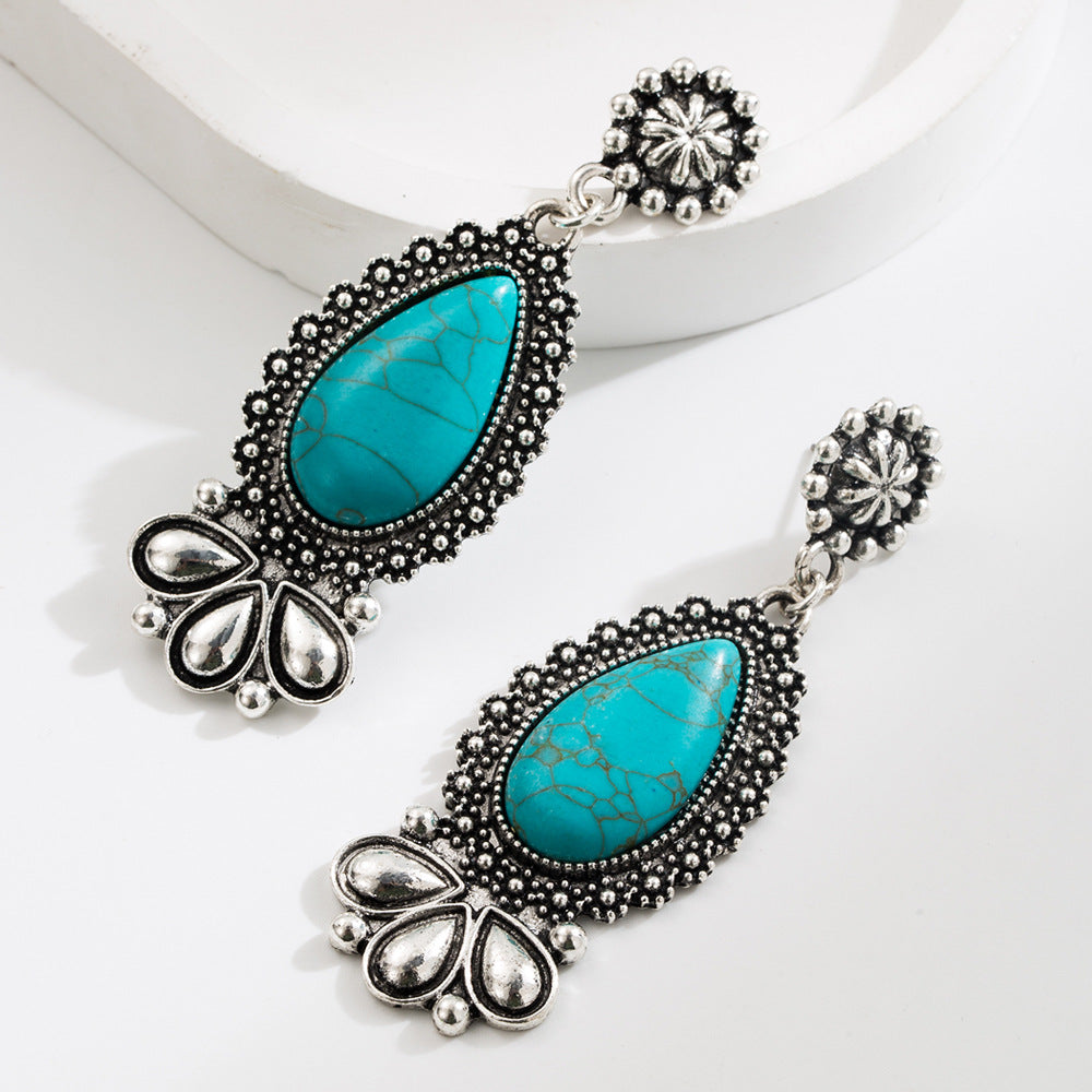 Wholesale Bohemian Turquoise Drop Earrings