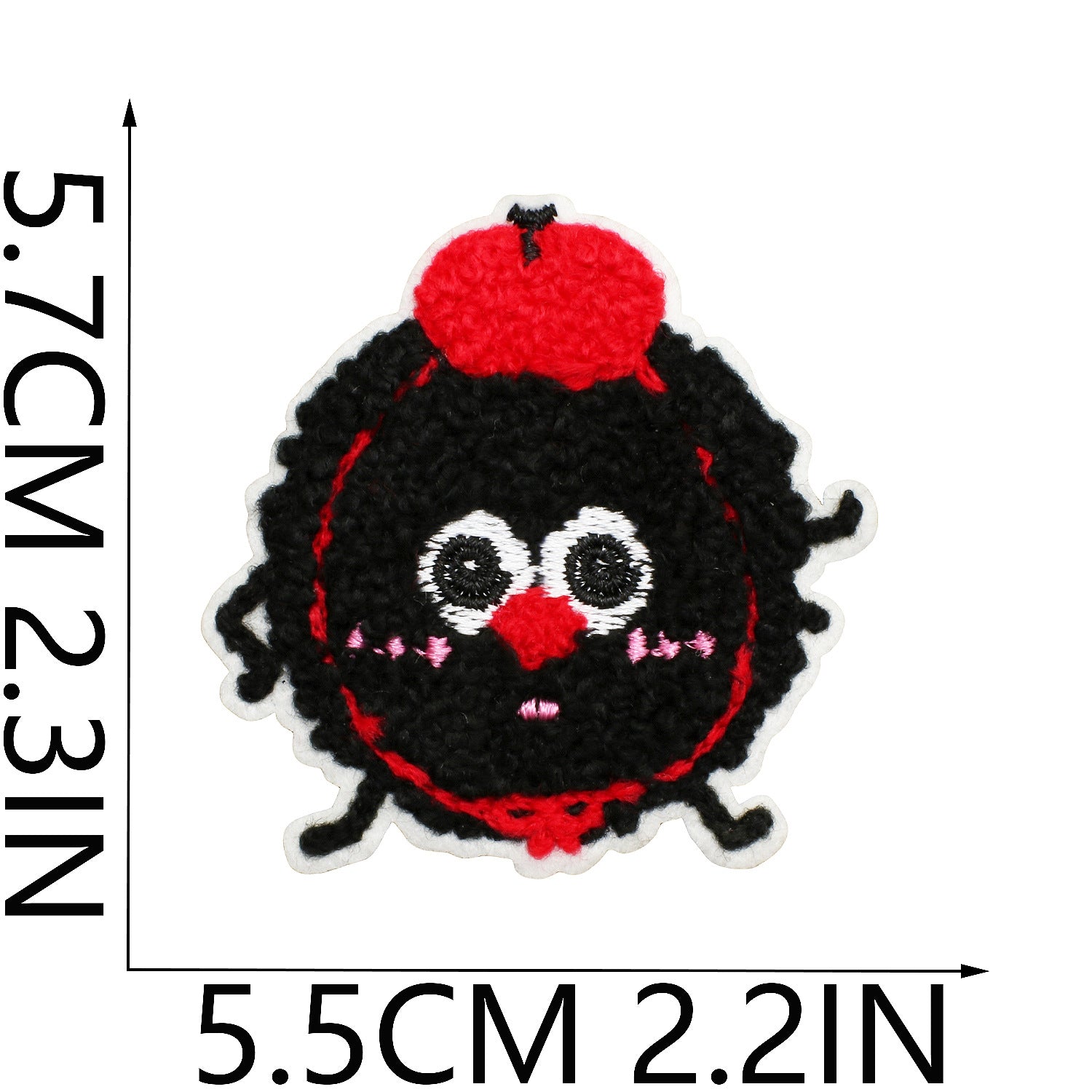 Wholesale Cute Black Coal Polyester Embroidered Patch Funny Charcoal Badge Decorative Clothing Accessory For Gift And Boutique Resale
