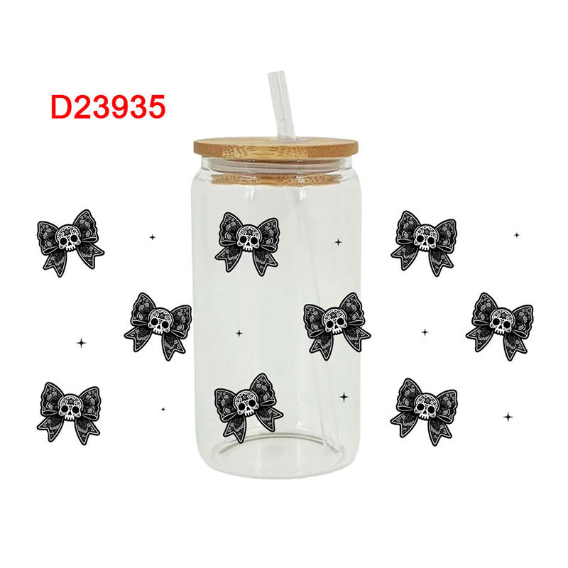 Wholesale bow flower 16oz Cup UV DTF Wraps