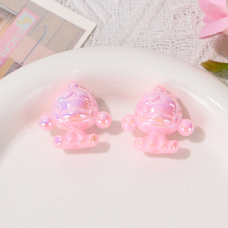 Wholesale 10pcs/pack Color-plated cute loose beads