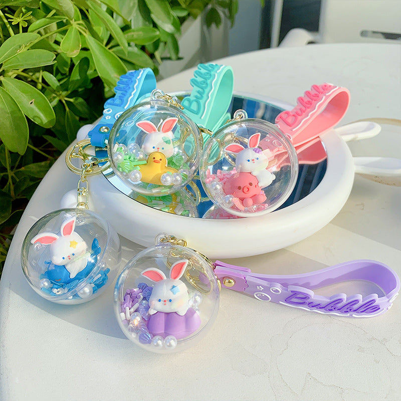 Líquido de caricatura de PVC al por mayor flotante Little Rabbit White Rabbit Quicksand