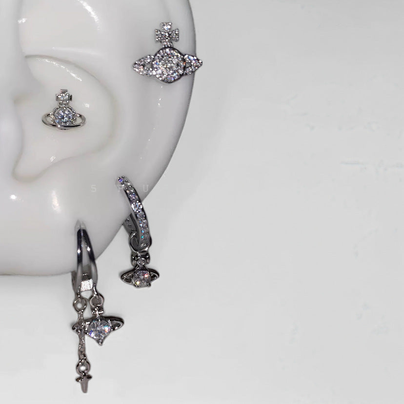 Wholesale Saturn Ear Bone Nail Medical Titanium Steel Ear Snail Sleep Free Earrings Ear Buckle