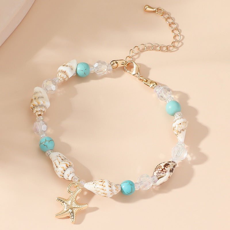 Wholesale Natural style starfish shell bracelet