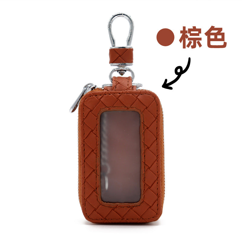 Wholesale Cowhide key storage bag coin purse home car key bag