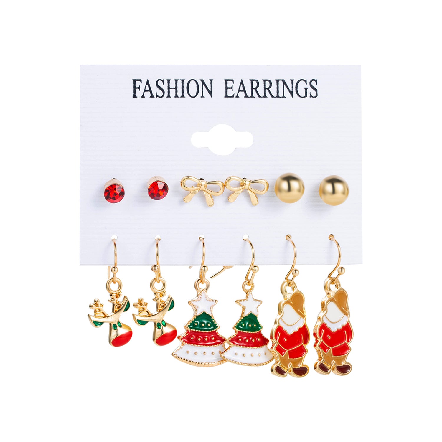 Wholesale 1set Christmas Oil Drop Earrings