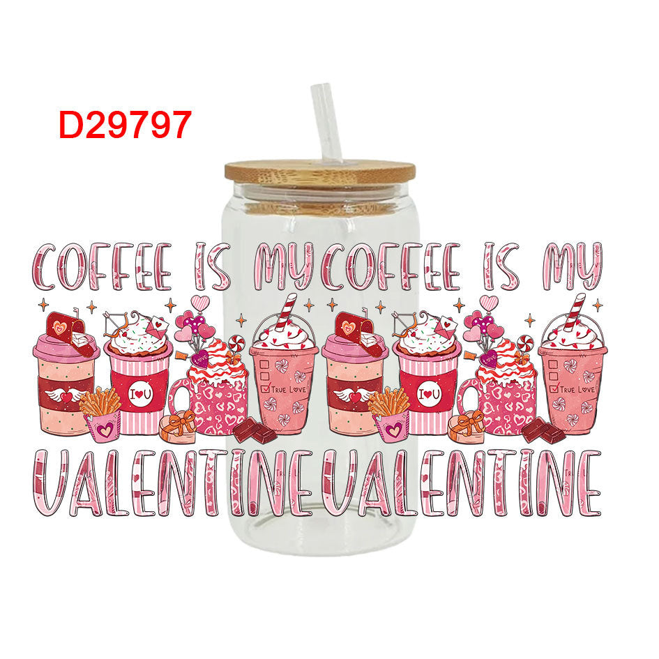 Wholesale Uv Transfer Sticker Glass Cup UV DTF Wraps 16oz Cup UV DTF Wraps