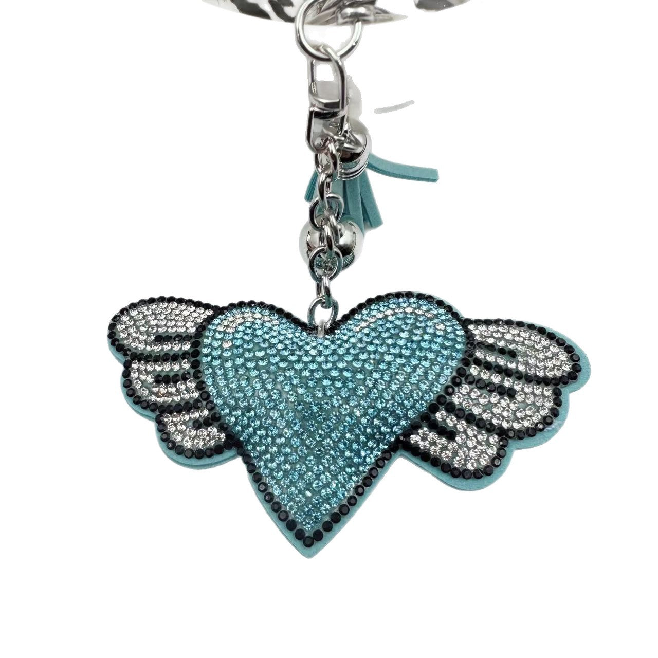 Wholesale 6pcs Creative Diamond-Encrusted Heart Keychain