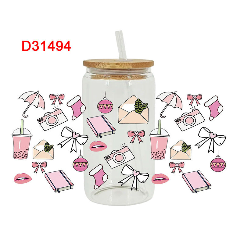 Wholesale Cross Flower Tree Daily Series 16oz Cup UV DTF Wraps