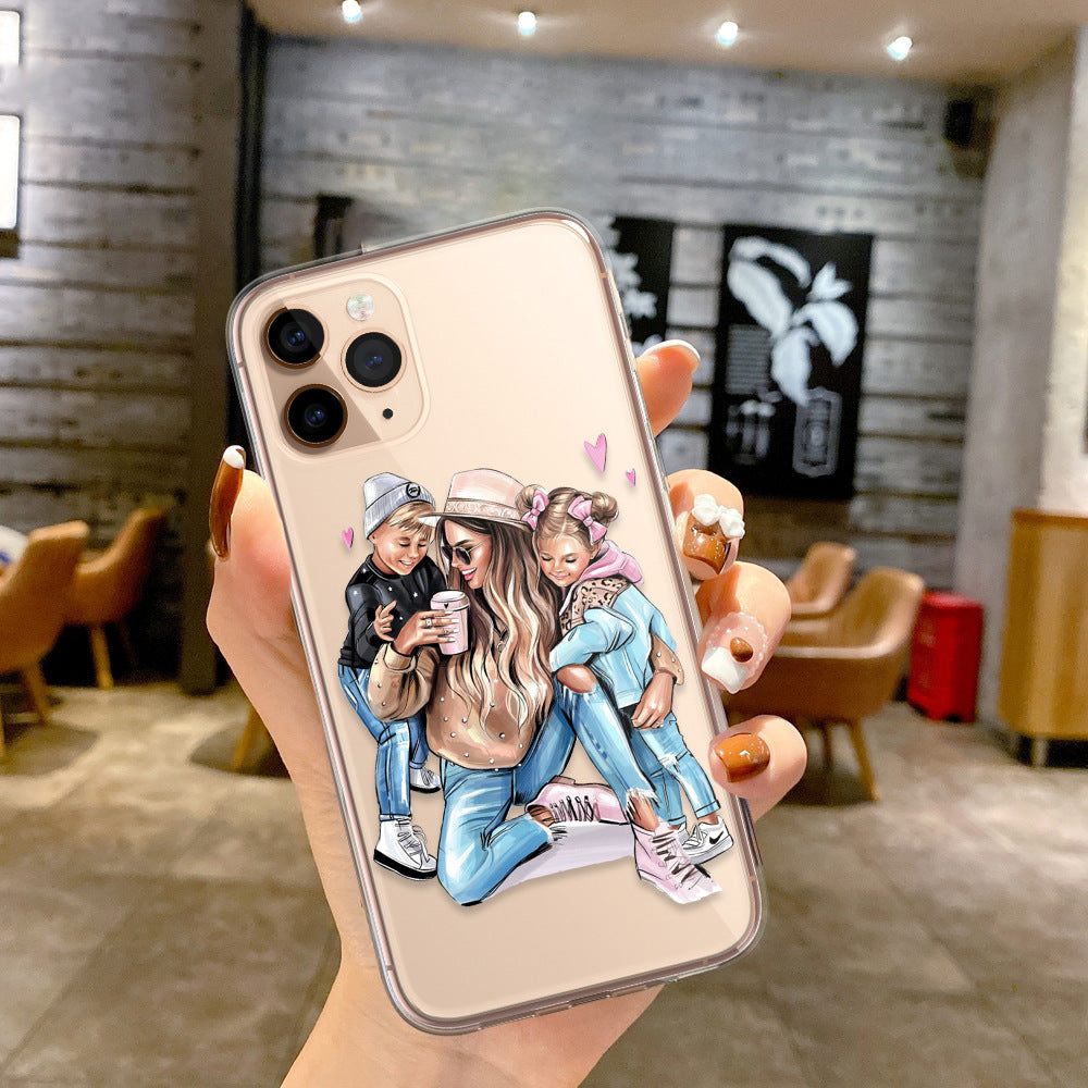 Wholesale Fashion Mom and Child Family TPU Phone Cases