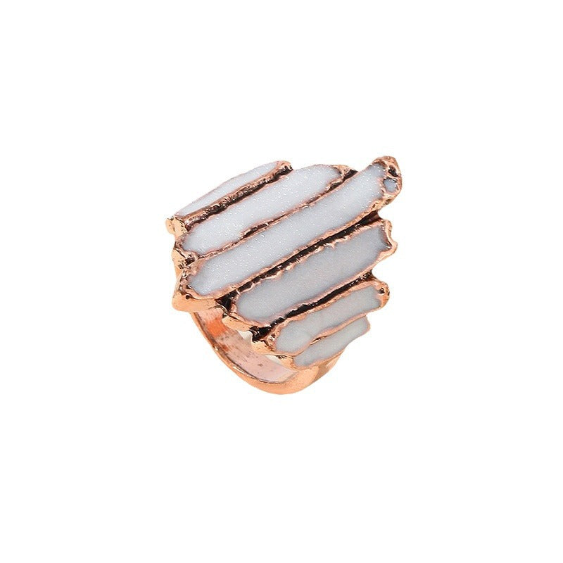 Wholesale Gold White Zircon Memorial Party Classic Ring