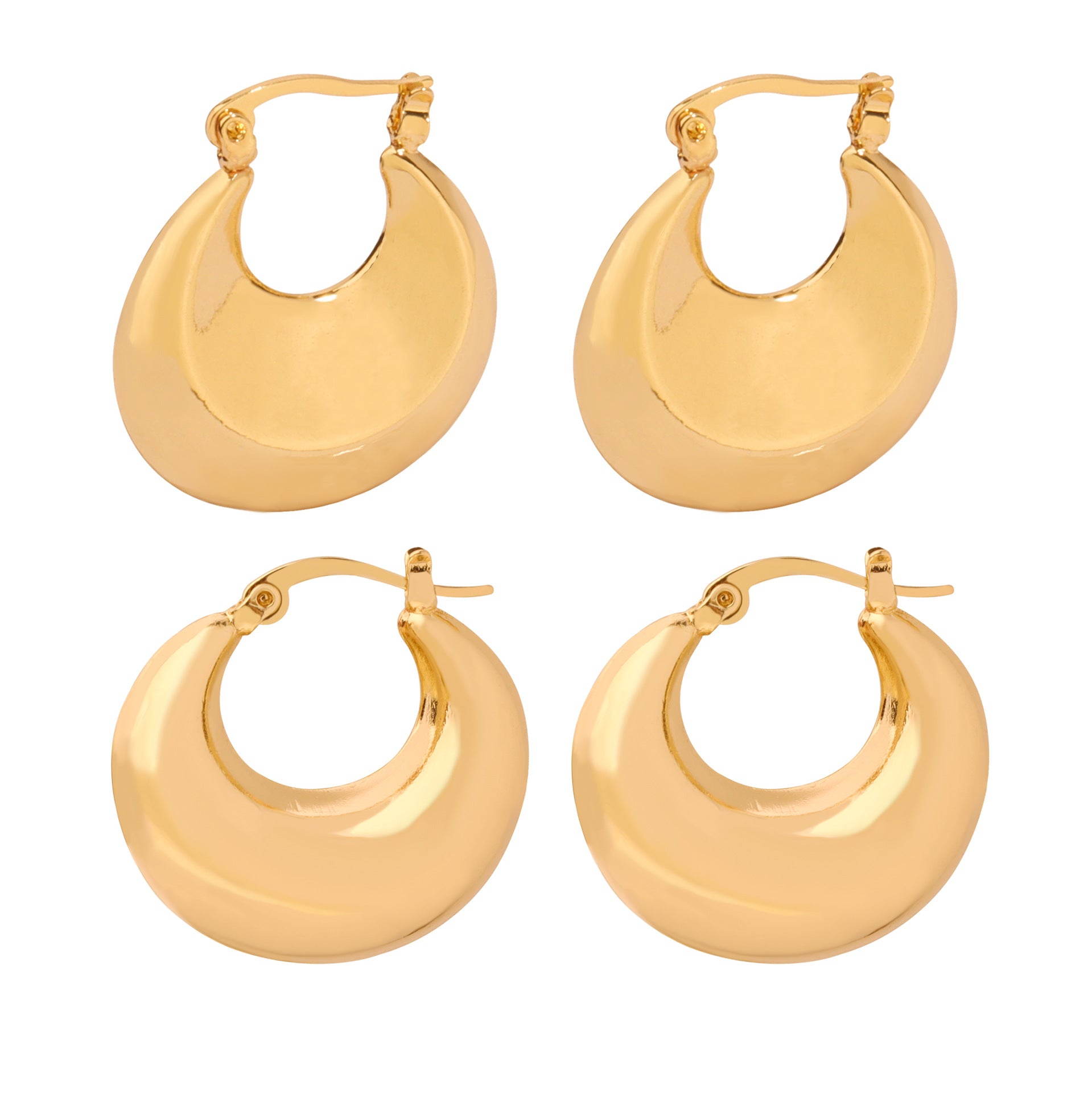 Wholesale Titanium Steel Gold Plated U Shape Earrings