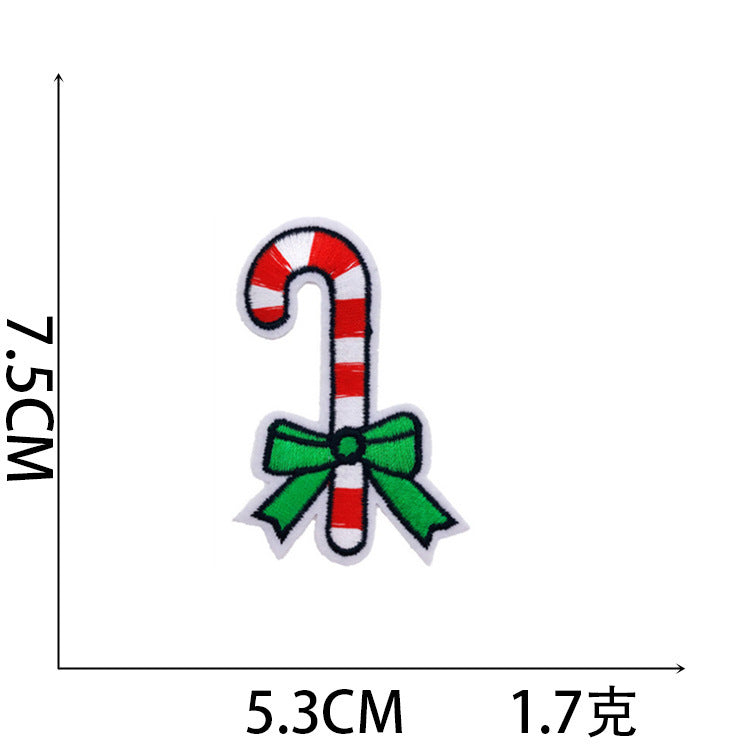 Wholesale Stylish Christmas Embroidered Patch Set Santa Snow Globe Polyester Iron On Appliques For Casual Clothing Boutique
