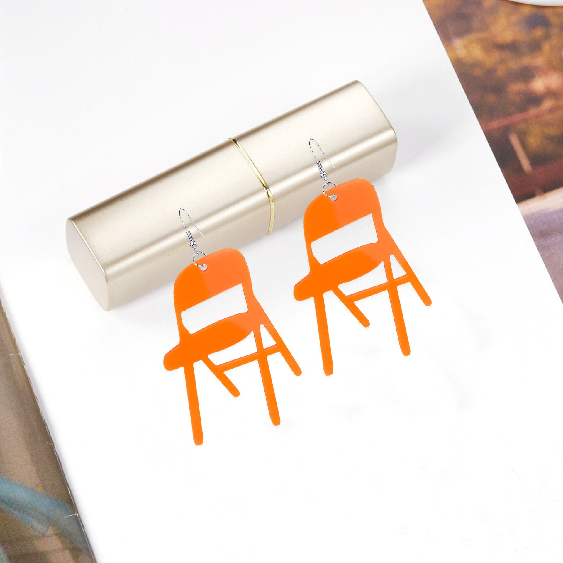 Wholesale Fashionable and Versatile Fun Creative Simple Acrylic Chair Earrings