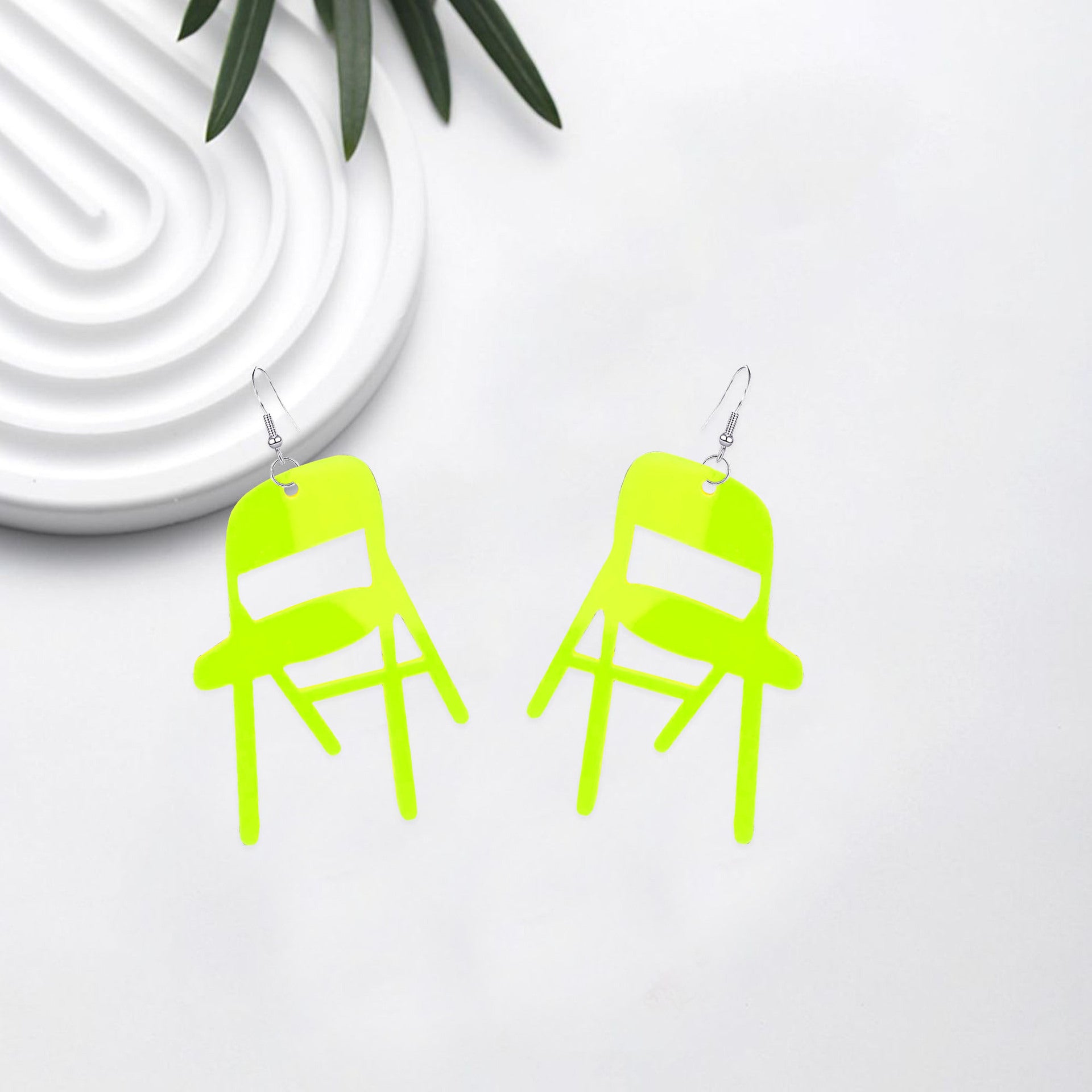 Wholesale Fashionable and Versatile Fun Creative Simple Acrylic Chair Earrings