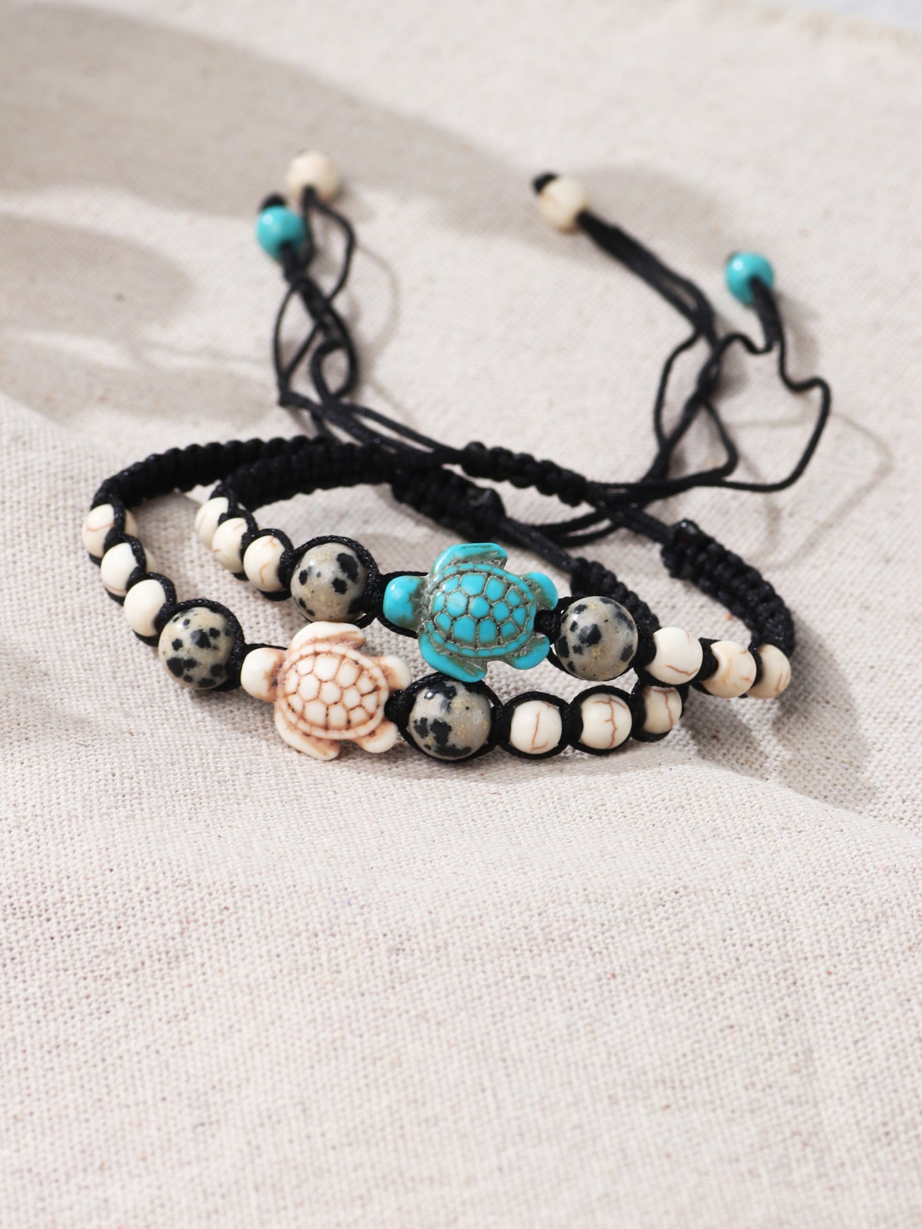 Wholesale Bohemian Vintage Turquoise Beaded Braided Bracelet