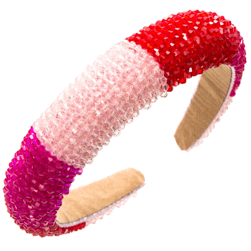 Wholesale Crystal Color Valentine's Day Hair Bands