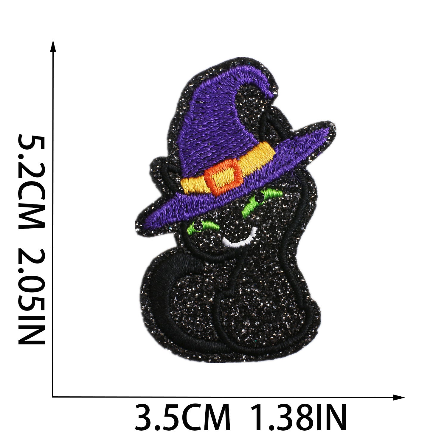 Wholesale Glitter Embroidered  Patch Ghost Skull Witch Cartoon DIY Fashion Accessory For Clothing Party Resale