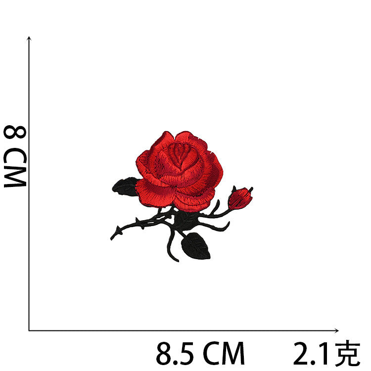 Wholesale Polyester Iron On Embroidery Patch Butterfly Floral Design For Clothing Decorative DIY Craft Supply