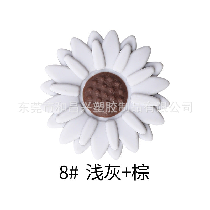 Wholesale  20pcs  Colorful Daisy Silicone Beads