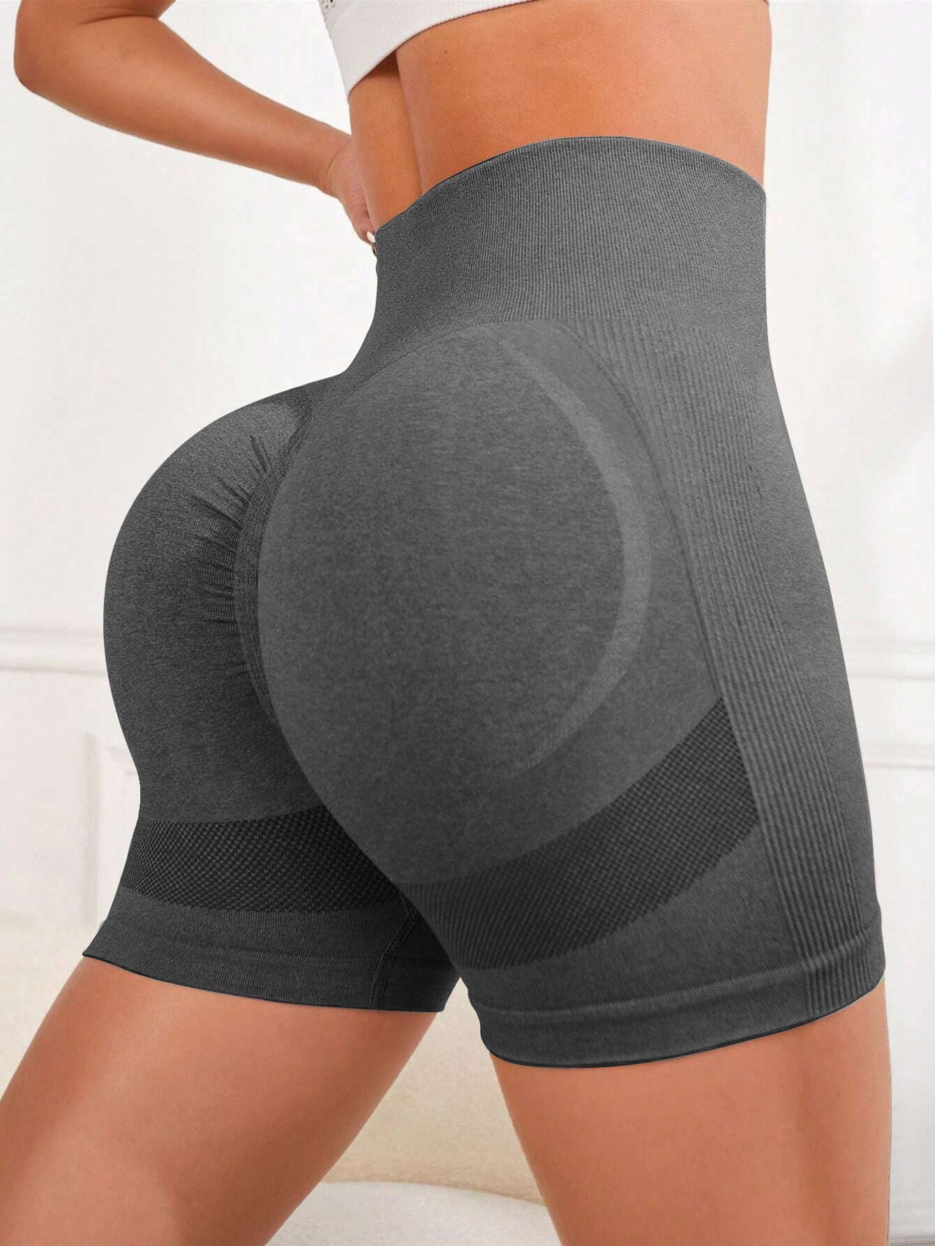 Wholesale Spot High Waist Tie Dye Sports Outdoor Shorts Tight Hip Breathable Peach Yoga Fitness