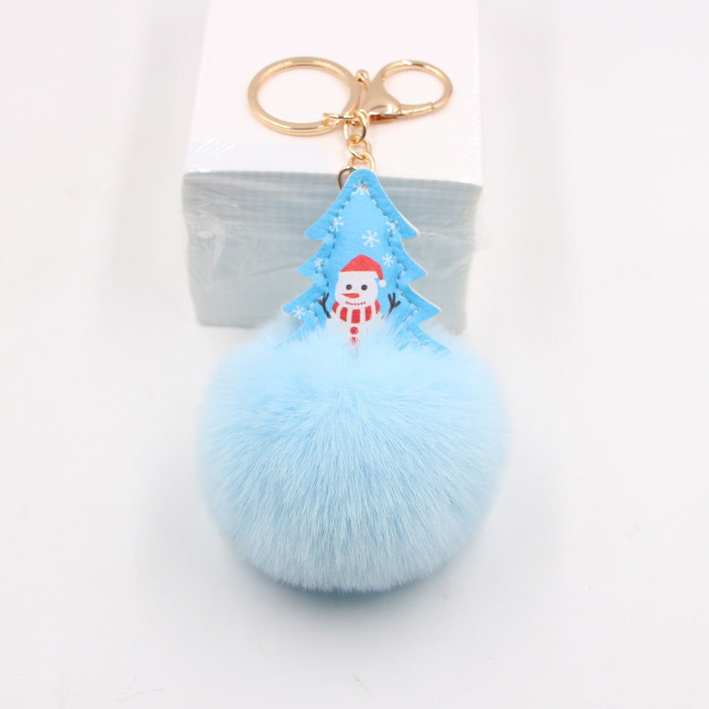 Wholesale Christmas Fur Ball Keychain