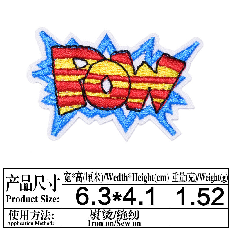 Wholesale Chic Cartoon Embroidered Cloth Patches Cute Fashion Accessory For Coats 13 Styles DIY Craft Supply