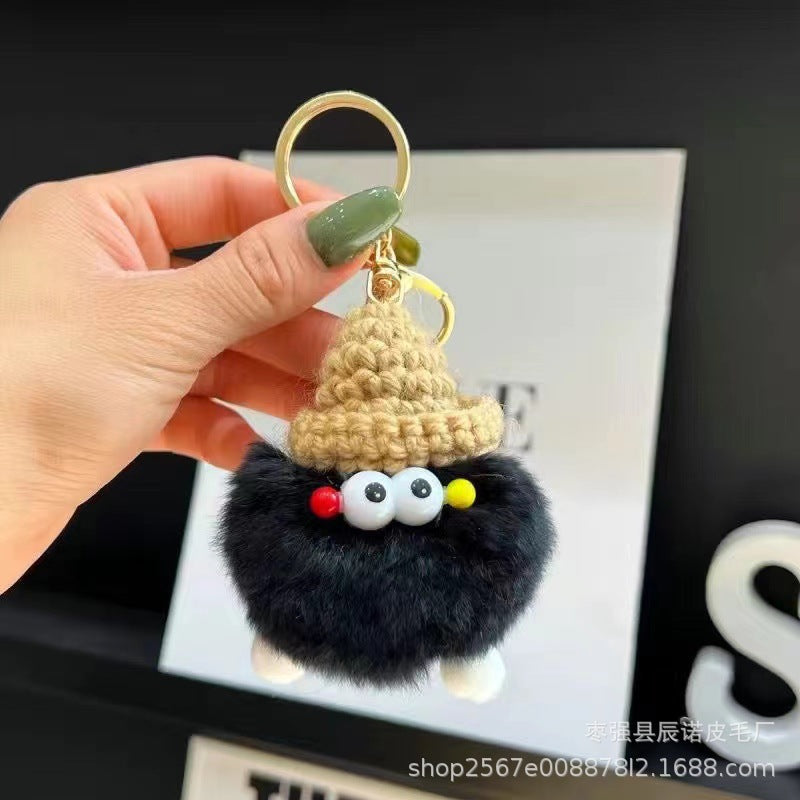 Wholesale  ugly cute small coal cart key chain