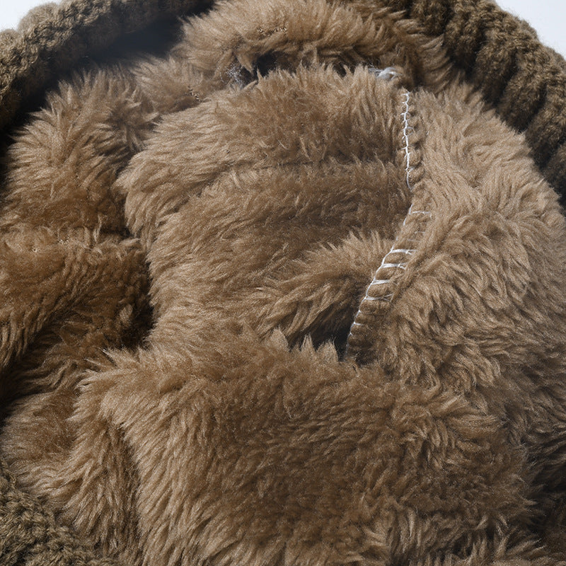 Wholesale Winter Thick Jacquard Knitted Outdoor Warm Ear Protection Knitted Hat